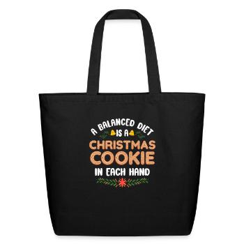Bake Baking Christmas Cookie A - Eco-Friendly Cotton Tote - black - Front