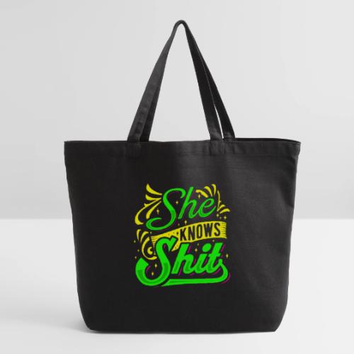 She Knows Shit - Eco-Friendly Cotton Tote