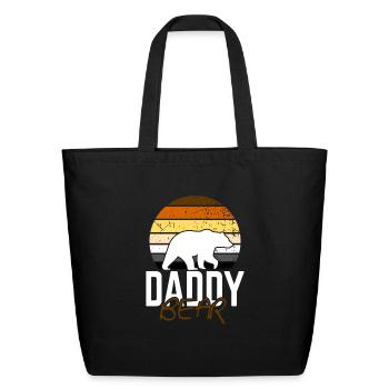 Gay Daddy Bear Fetish Pride - Eco-Friendly Cotton Tote - black - Front