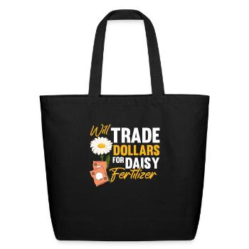 Daisy Garden Gardening Gardener - Eco-Friendly Cotton Tote - black - Front
