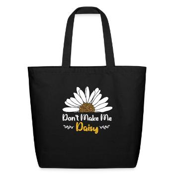 Daisy Garden Gardening Gardener - Eco-Friendly Cotton Tote - black - Front