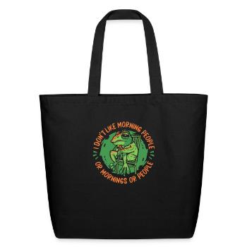 Frog - Eco-Friendly Cotton Tote - black - Front