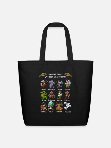 Ancient Greek Mythology Monsters - Eco-Friendly Cotton Tote - black