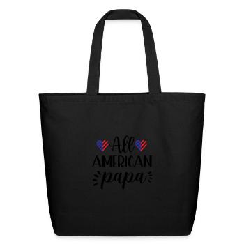 Papa - Eco-Friendly Cotton Tote - black - Front