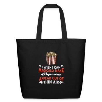 Popcorn - Eco-Friendly Cotton Tote - black - Front