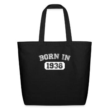 Birthday Present Idea 1938 - Eco-Friendly Cotton Tote - black - Front