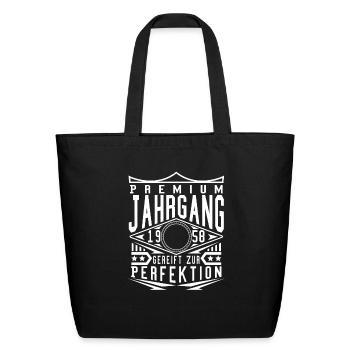 1958 Jahrgang gereift zur Perfektion - Eco-Friendly Cotton Tote - black - Front
