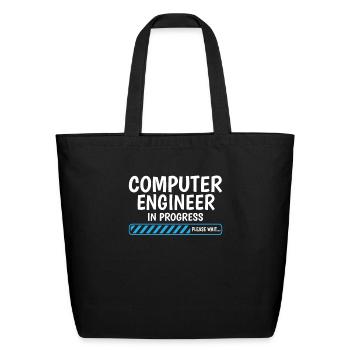 Computer Engineer in Progress - Future Computer - Eco-Friendly Cotton Tote - black - Front
