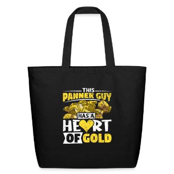 Gold Panning Gold Mining - Eco-Friendly Cotton Tote - black - Front