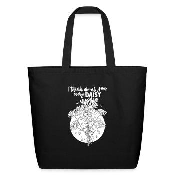 Daisy Garden Gardening Gardener - Eco-Friendly Cotton Tote - black - Front