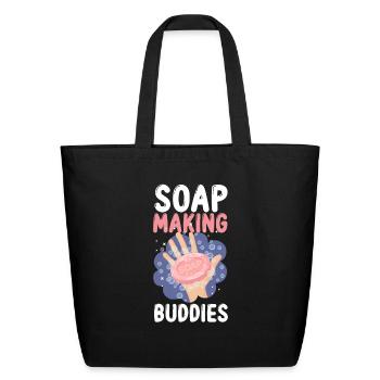 Soap Making Crafting Soap Making - Eco-Friendly Cotton Tote - black - Front