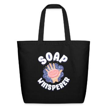 Soap Making Crafting Soap - Eco-Friendly Cotton Tote - black - Front