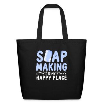 Soap Making Crafting Soap Making - Eco-Friendly Cotton Tote - black - Front