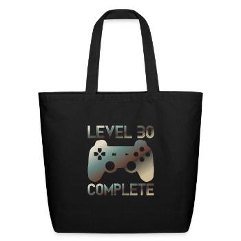 Level 30 Complete - Eco-Friendly Cotton Tote - black - Front