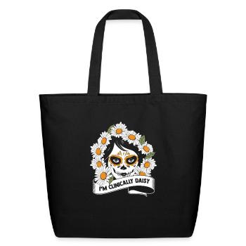 Daisy Garden Gardening Gardener - Eco-Friendly Cotton Tote - black - Front
