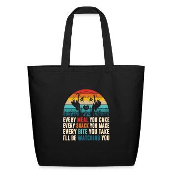 Every meal you cake shirt - Eco-Friendly Cotton Tote - black - Front