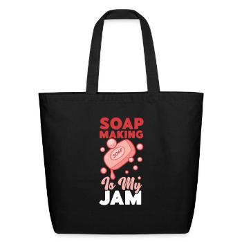 Soap Making Crafting Soap Making - Eco-Friendly Cotton Tote - black - Front