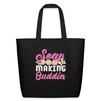 Soap Making Crafting Soap Making - Eco-Friendly Cotton Tote - black - Front