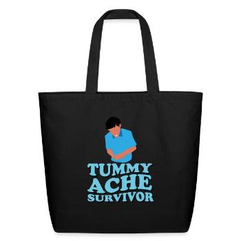 Tummy Ache Survivor Stomachache IBS - Eco-Friendly Cotton Tote - black - Front