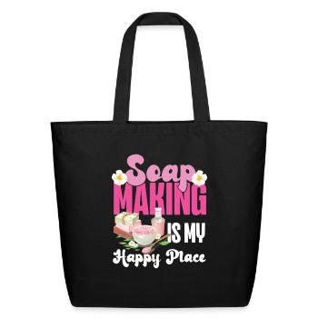 Soap Making Crafting Soap Making - Eco-Friendly Cotton Tote - black - Front