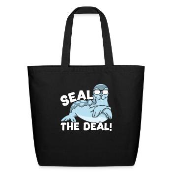 Seal The Deal Seal Animal Marine Biologist - Eco-Friendly Cotton Tote - black - Front