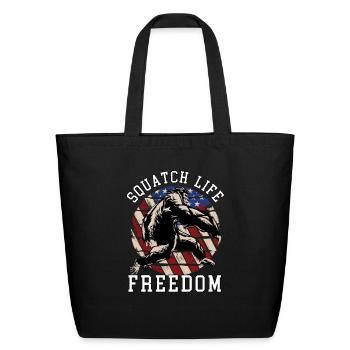 Sasquatch Life - Sasquatch Theme Gift - Eco-Friendly Cotton Tote - black - Front