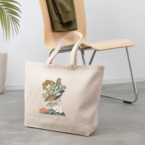Northern wheatear and butterflies - Eco-Friendly Cotton Tote