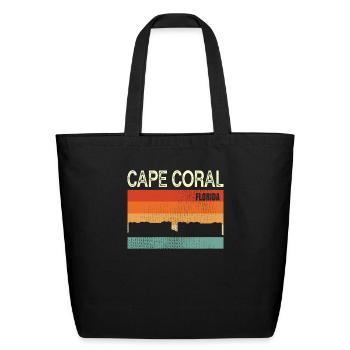 Cape Coral Florida - Eco-Friendly Cotton Tote - black - Front