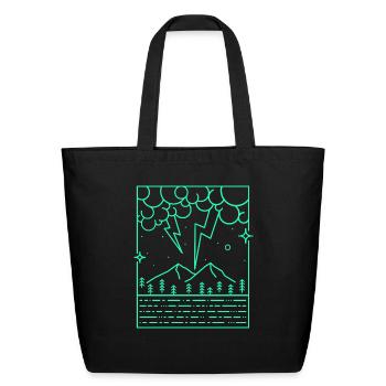Flash icon - Eco-Friendly Cotton Tote - black - Front