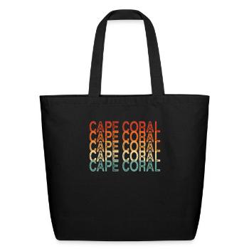 Cape Coral Florida - Eco-Friendly Cotton Tote - black - Front
