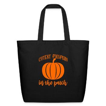 Cutest Pumpkin In The Patch - Eco-Friendly Cotton Tote - black - Front