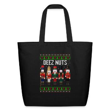 deez nuts - Eco-Friendly Cotton Tote - black - Front