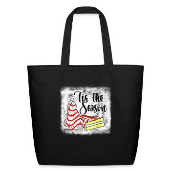 Little Tis The Season Christmas Tree Cakes Debbie - Eco-Friendly Cotton Tote - black - Front