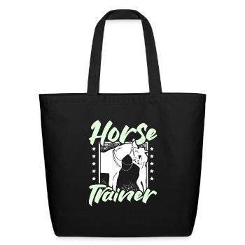 Horse trainer - Eco-Friendly Cotton Tote - black - Front