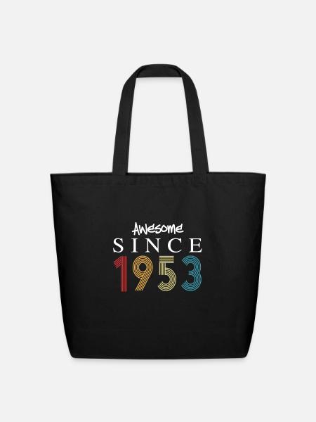 Awesome Since 1953 Birthday 1953 Vintage 1953 - Eco-Friendly Cotton Tote - black