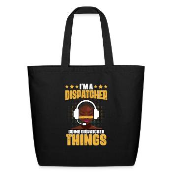 Funny Emergency Dispatch Humor African American - Eco-Friendly Cotton Tote - black - Front