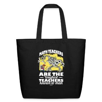 mathematics - Eco-Friendly Cotton Tote - black - Front