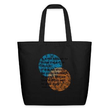 Mahatma Gandhi Give It Up Quotes - Eco-Friendly Cotton Tote - black - Front