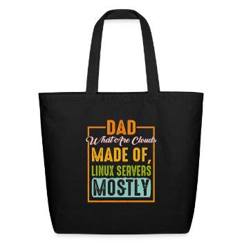 What Are Clouds Made Of, Linux Servers Mostly 9 - Eco-Friendly Cotton Tote - black - Front