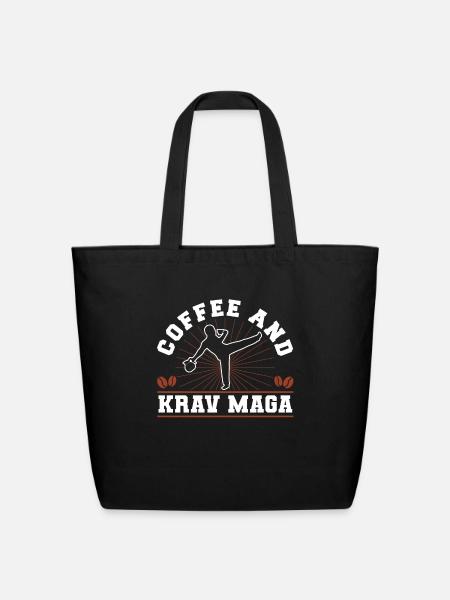 Krav Maga Apparel Israeli Self - Eco-Friendly Cotton Tote - black