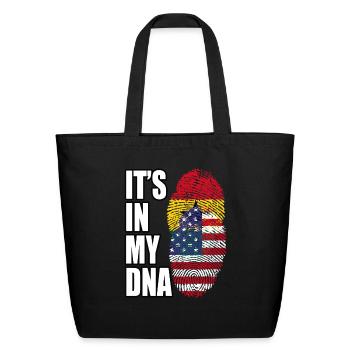 Ghanaian And American Mix Heritage DNA Flag - Eco-Friendly Cotton Tote - black - Front