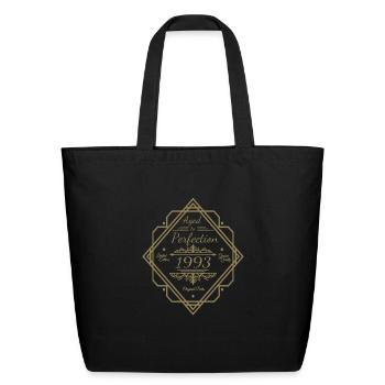 Vintage 1993 Birthday Matured to perfection - Eco-Friendly Cotton Tote - black - Front