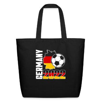 Germany 2022 Football Germany Flag - Eco-Friendly Cotton Tote - black - Front