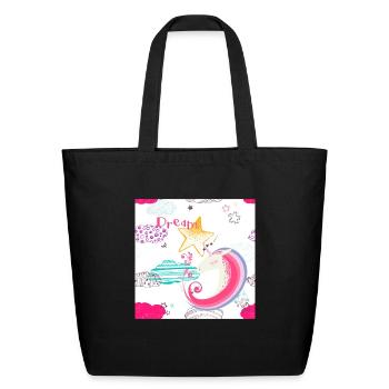 Unicorn Dream - Eco-Friendly Cotton Tote - black - Front