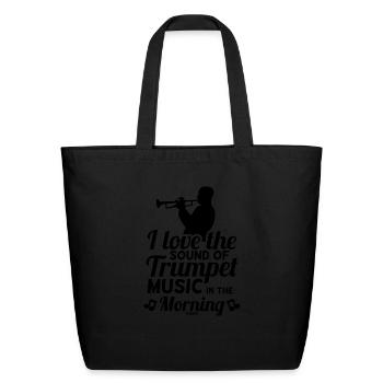 Trumpet brass band music school - Eco-Friendly Cotton Tote - black - Front