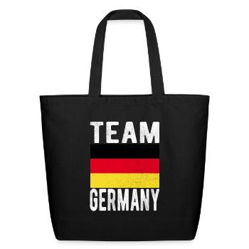 Germany Flag - Eco-Friendly Cotton Tote - black - Front