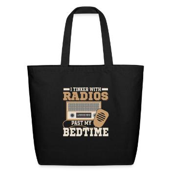 I Tinker With Radios Past My Bedtime Operator Ama - Eco-Friendly Cotton Tote - black - Front