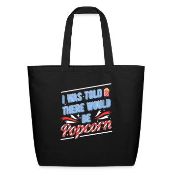 Popcorn - Eco-Friendly Cotton Tote - black - Front