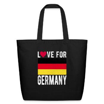 Germany Flag - Eco-Friendly Cotton Tote - black - Front