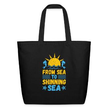 From Sea To Shinning Sea - Eco-Friendly Cotton Tote - black - Front